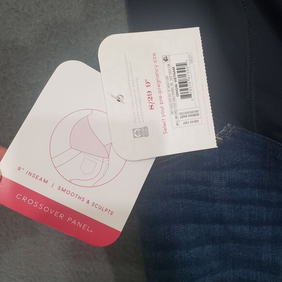 ISABEL MATERNITY Womens Denim Bermuda Shorts SZ 29 Blue Smooths Sculpts Support‎ - Picture 5 of 9